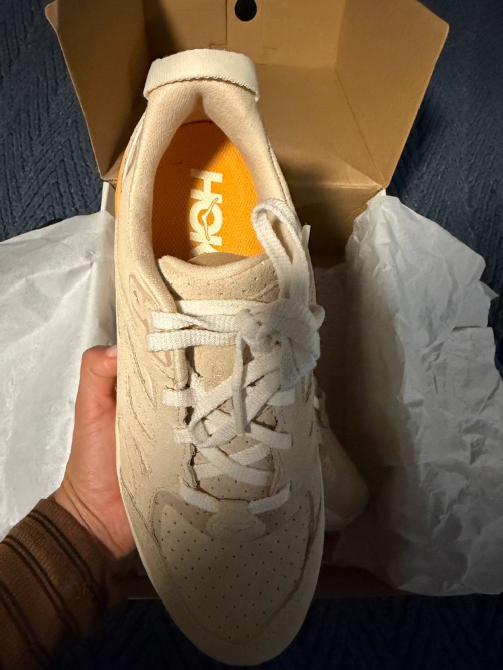 Women’s Hoka Clifton suede sneaker - Picture 2 of 7
